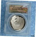 2014 PCGS プルーフ 69 ディープ カメオ野球殿堂シルバー ダラー、PR 69 D-Cam2014 PCGS Proof 69 Deep Cameo Baseball Hall of Fame Silver Dollar, PR 69 D-Cam