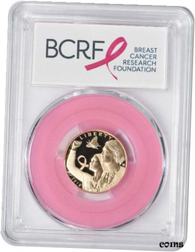  アンティークコイン コイン 金貨 銀貨  2018-W Breast Cancer Awareness $5 Gold Commem First Strike PR69DCAM PCGS Pink