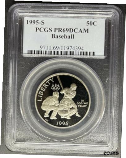 【極美品/品質保証書付】 アンティークコイン コイン 金貨 銀貨 [送料無料] 1995-S Proof Baseball Half Dollar PCGS PR-69 DCAM, Buy 3 Items, Get $5 Off!