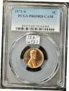 1971 年代のリンカーンヘッドセンターPCGSホルダー内。 PR 69 レッドカメオ。 g7211971-s Lincoln Head Cent. In PCGS Holder. PR 69 Red Cameo. g721(3)