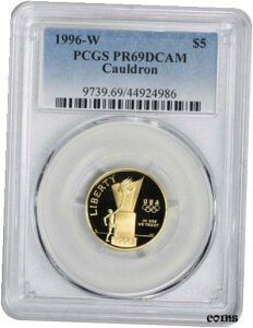 1996-W オリンピック聖火台 5 ドル ゴールド 5 ドル プルーフ 記念 PR69DCAM PCGS1996-W Olympic Cauldron $5 Gold Five Dollar Proof Commemorative PR69DCAM PCGS