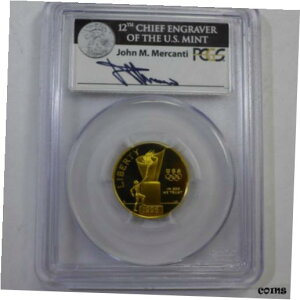 1996-W オリンピック聖火台 記念プルーフ $5 ゴールド ピース、PCGS PR69DCAM Mercanti1996-W OLYMPIC CAULDRON COMMMORATIVE PROOF $5 GOLD PIECE, PCGS PR69DCAM Mercanti