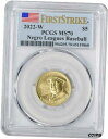 2022-W ニグロ リーグ ベースボール記念 $5 ゴールド MS70 ファースト ストライク PCGS2022-W Negro Leagues Baseball Commemorative $5 Gold MS70 First Strike PCGS