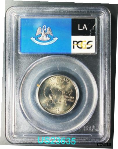  アンティークコイン 硬貨 2002-P STATE QUARTER LOUISIANA FLAG PCGS MS-67 FREE SHIPPING IN UNITED STARES  #oot-wr-010923-1871