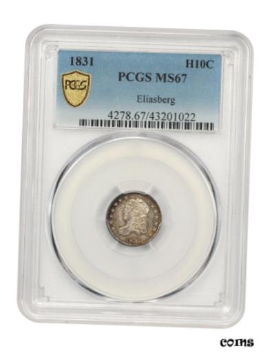 【極美品/品質保証書付】 アンティークコイン 硬貨 1831 H10c PCGS MS67 ex: Eliasberg - Early Half Dimes [送料無料] #oot-wr-010923-1975