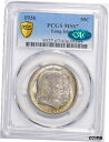 1936 年ロングアイランド 300 周年記念ハーフダラー MS-67 PCGS/CAC 認定1936 Long Island Tercentenary Hal...