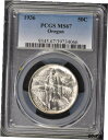 yɔi/iۏ؏tz AeB[NRC RC   [] OREGON 1936 50C Silver Commemorative PCGS MS67