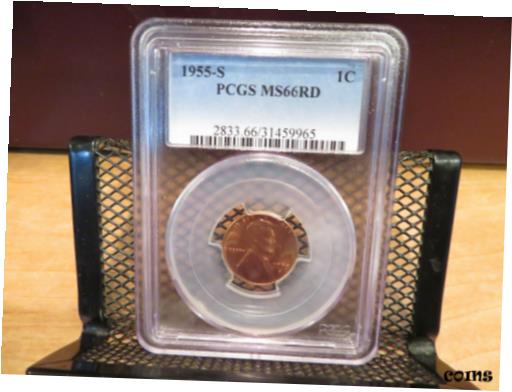 yɔi/iۏ؏tz AeB[NRC RC   [] 1955-S Lincoln Cent PCGS MS66RD skcl0072