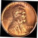 【極美品/品質保証書付】 アンティークコイン 硬貨 1950-P Lincoln Cent PCGS MS66 RD Blazing Red Gem Great Eye Appeal 送料無料 oot-wr-010925-113