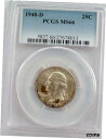 PCGS 1948 D シルバー ワシントン クォーター MS66 トーン ビューティー 価格ガイド$75 米国造幣局PCGS 1948 D Silver WASHINGTON Quarter MS66 Toned Beauty Price Guide$75 USA Mint