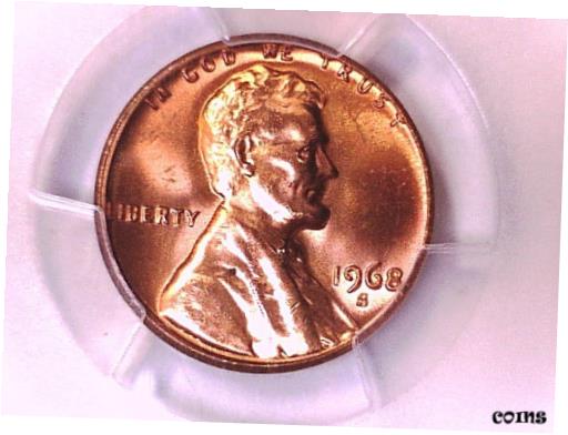 【極美品/品質保証書付】 アンティークコイン コイン 金貨 銀貨 [送料無料] 1968 S Lincoln Memorial Cent Penny PCGS MS 66 RD 43708214