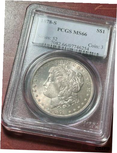  アンティークコイン コイン 金貨 銀貨  1878-S $1 Morgan Silver Dollar PCGS MS66 - Read Description