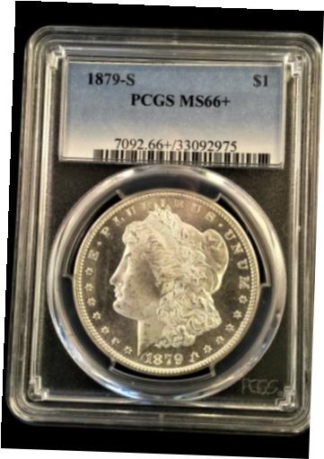  アンティークコイン コイン 金貨 銀貨  Blue Chip Quality 1879-S Morgan Silver Dollar PCGS MS66+ AM011