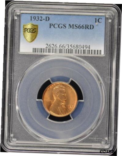 ڶ/ʼݾڽա ƥ    [̵] 1932-D 1C Lincoln Cent - Type 1 Wheat Reverse PCGS MS66RD