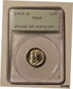 yɔi/iۏ؏tz AeB[NRC RC   [] 1943-S Mercury Dime PCGS MS65 OGH PCGS!!!!