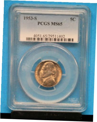 yɔi/iۏ؏tz AeB[NRC RC   [] 1953-S PCGS Jefferson Nickel Graded MS65 PCGS # 4051.65/29511402