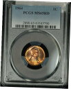 【極美品/品質保証書付】 アンティークコイン コイン 金貨 銀貨 [送料無料] 1964 Lincoln Cent PCGS MS-65 RD From Original Bank Bag TQ0749/JL
