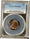  アンティークコイン コイン 金貨 銀貨  1954-S 1C RD Lincoln Wheat One Cent PCGS MS65RD 80566038