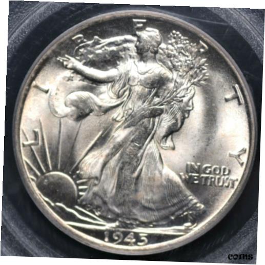 ץʡɥ꥽㤨֡ڶ/ʼݾڽա ƥ    [̵] 1945 S WALKING LIBERTY HALF PCGS MS 65 GORGEOUS GEM WITH SNOWY BLAST WHITE BLOOMפβǤʤ96,250ߤˤʤޤ