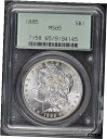 1885年 $1モルガンドル PCGS MS651885 $1 Morgan Dollar PCGS MS65(3)