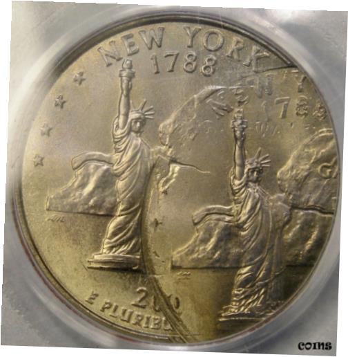 【極美品/品質保証書付】 アンティークコイン 硬貨 2001 NEW YORK STATE WASHINGTON QUARTER UNIQUE RARITY TRIPLE STRIKE *PCGS MS 65* [送料無料] #oot-wr-010946-1364