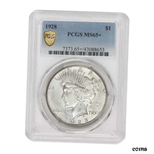 【極美品/品質保証書付】 アンティークコイン 銀貨 1928 $1 Silver Peace Dollar PCGS MS65+ gem graded Philadelphia white coin [送料無料] #sct-wr-010946-1927