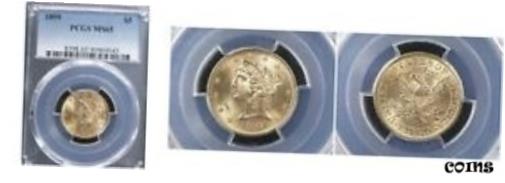 【極美品/品質保証書付】 アンティークコイン 硬貨 1899 $5 MS65 PCGS-PQ-Liberty Head Half Eagle-- [送料無料] #oot-wr-010946-2762
