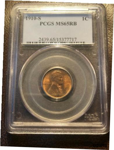 yɔi/iۏ؏tz AeB[NRC RC   [] 1910-S Lincoln Wheat Cent PCGS MS65RB Cert # 15377717