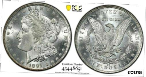  アンティークコイン 銀貨 1891-CC "Spitting Eagle" PCGS MS64+ "PLUS" CAC " Silver MORGAN Dollar $1 TOP-100  #sot-wr-010959-138