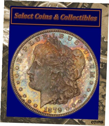 1879-S モーガン シルバー ダラー PCGS MS64 美しい DMPL マルチカラー トナー! No-2421879-S Morgan Silver Dollar PCGS MS64 Beautiful DMPL Multicolored Toner! No-242