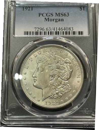 yɔi/iۏ؏tz AeB[NRC 1921 Morgan Silver Dollar, PCGS MS 63 !! Light gold Hue - PERFECT - Beautiful [] #cot-wr-010998-1199