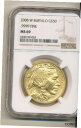 2008 W NGC MS69 バーニッシュド ゴールド バッファロー $50 1oz .9999 シリーズ最低のミント2008 W NGC MS69 Burnished GOLD BUFFALO $50 1oz .9999 LOWEST Mintage of Series(3)