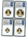 2016-W ゴールド イーグル プルーフ 4 コイン イヤー セット NGC PF70 エド モイ署名2016-W Gold Eagle Proof 4-Co...
