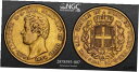 イタリア - サルデーニャ、ゴールド 20 フラン 1838 アンカー P - NGC XF45ITALY - SARDINIA , GOLD 20 FRANCS 1838 ANCHOR P - NGC XF45(3)