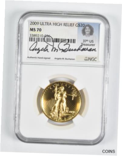 【極美品/品質保証書付】 アンティークコイン 金貨 MS70 2009 $20 Saint-Gaudens Gold Ultra High Relief Signed Buchanan UHR NGC *1634 [送料無料] #got-wr-011000-918