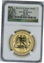 【極美品/品質保証書付】 アンティークコイン 金貨 2015 NGC 1 oz Gold Isle of Man Angel Proof PF70 Incuse Design [送料無料] #got-wr-011000-1971