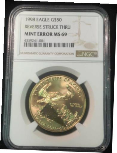 1998 ꥫ   NGC MS 69 絬ϥȥ饤롼Massive Strike Thru on a 19...