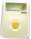 2020 メキシコ 1/10 オンザ ゴールド リベルタ NGC MS70 初期リリース - 紋章ラベル2020 Mexico 1/10 Onza Gold L...