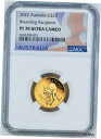  アンティークコイン コイン 金貨 銀貨  2022 Australia Bounding Kangaroo PROOF 1/4oz .9999 GOLD $25 NGC PF70 Coin