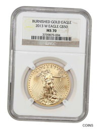 【極美品/品質保証書付】 アンティークコイン 金貨 2013-W Gold Eagle $50 NGC MS70 (Burnished) 1 oz Gold - 1 oz Gold [送料無料] #got-wr-011000-3974