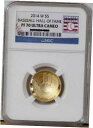 2014 W 野球殿堂 $5 ゴールド プルーフ ドル コイン NGC PF702014 W Baseball Hall of Fame $5 Gold Proof Dollar Coin NGC PF70