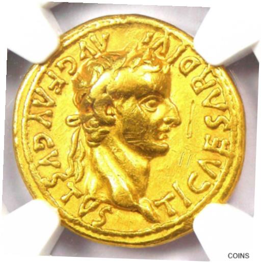  アンティークコイン 金貨 Tiberius Gold AV Aureus Gold Ancient Roman Coin 14-37 AD - Certified NGC VF  #gct-wr-011000-5070
