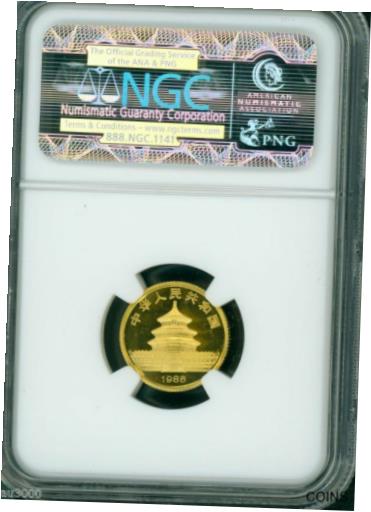 【極美品/品質保証書付】 アンティークコイン コイン 金貨 銀貨 [送料無料] 1986-P PROOF GOLD 1/10 Oz PANDA NGC PF66 PR66 CHINA 10Y 2