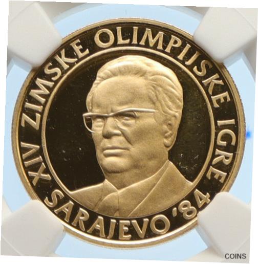 【極美品/品質保証書付】 アンティークコイン 金貨 1983 YUGOSLAVIA Sarajevo XIV 1984 Olympic Games TITO Gold 5000 D Coin NGC i95625 [送料無料] #gct-wr-011000-7300