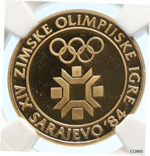 【極美品/品質保証書付】 アンティークコイン 金貨 1982 YUGOSLAVIA Sarajevo XIV 1984 Olympic Games LOGO Gold 5000 D Coin NGC i95619 [送料無料] #gct-wr-011000-7686