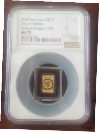  アンティークコイン コイン 金貨 銀貨  2020 MGC MS 70SOLOMONS .5 Gold $10 "CHINESE DRAGON" #4 of 6 Coin Set