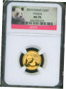 2015年 パンダ 1/10オンス 金貨 G50Y NGC MS702015 PANDA 1/10oz gold coin G50Y NGC MS70