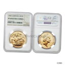 イギリス 1985 2 ソブリン ゴールド NGC PF68 ウルトラ カメオGreat Britain 1985 2 Sovereign Gold NGC PF68 ULTRA CAMEO(3)
