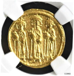 【極美品/品質保証書付】 アンティークコイン コイン 金貨 銀貨 [送料無料] BYZANTINE HERACLIUS GOLD SOLIDUS, 610-641 A.D., NGC GRADE CH AU