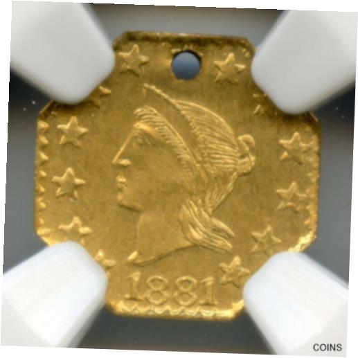  アンティークコイン コイン 金貨 銀貨  Interesting 1881 Oct Lib G50C California Gold, BG-964 NGC, AU LR7, Unknown Maker